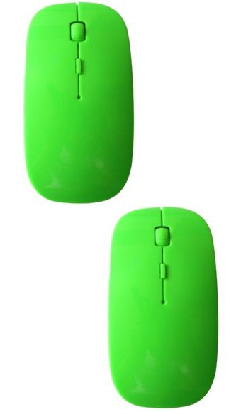 Partykindom Kablosuz Yeşil Optik 2 Adet Mouse