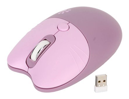Ashata Tablet Uyumlu Sessiz Kablosuz Mor Optik Mouse