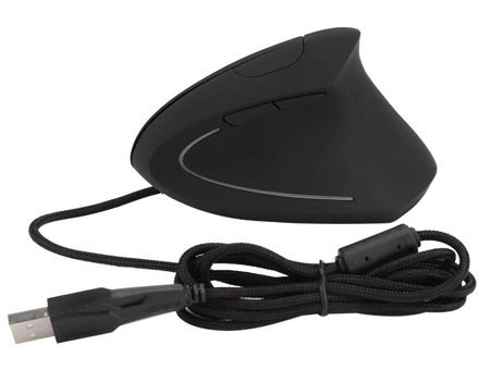 Goshyda 6D Ergonomik Dikey Makrolu Kablolu Siyah Optik Mouse