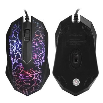 Ashata Lecoo M1102 RGB Makrolu Kablolu Siyah Optik Gaming Mouse