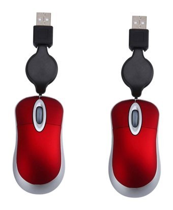 Partykindom Sessiz Kablolu - Kablosuz Kırmızı Optik 2 Adet Mouse