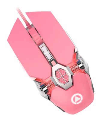 Hemobllo RGB Makrolu Kablolu Pembe Optik Gaming Mouse