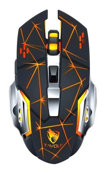 Cankypu Thunder Wolf Q13 RGB Sessiz Kablosuz Siyah Optik Gaming Mouse