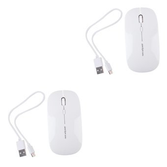 Gatuida Sessiz Kablolu-Kablosuz Beyaz Optik 2 Adet Mouse