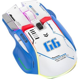 Decisive G6 RGB Sessiz Makrolu Kablosuz Mavi Optik Gaming Mouse