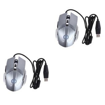 Bestonzon Makrolu Kablosuz Gümüş Optik Gaming 2 Adet Mouse
