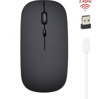Jingyi Sessiz Ergonomik Kablosuz Siyah Optik Mouse