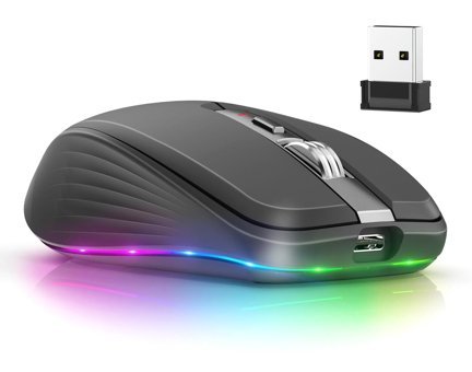 Cankypu RGB Ergonomik Kablosuz Siyah Optik Gaming Mouse