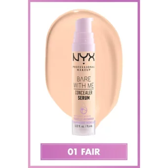Nyx Bare With Me 01 Fair Nemlendiricili Göz Altı ve Yüz Likit Serum Kapatıcı