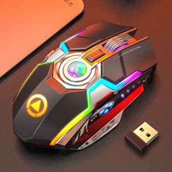 Huahai A2 RGB Sessiz Kablosuz Siyah Optik Gaming Mouse