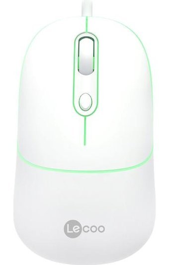 Lecoo Lecoo MS109 RGB Sessiz Kablolu Beyaz Optik Mouse