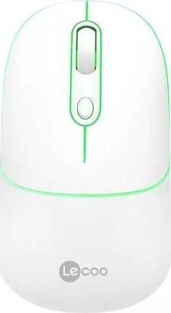Lecoo WS210 RGB Kablosuz Beyaz Optik Mouse