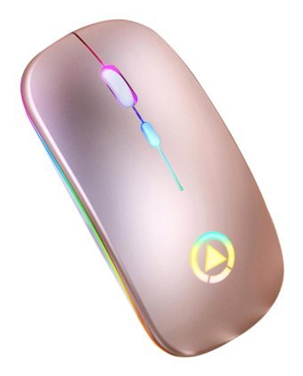 Hemobllo RGB Sessiz Ergonomik Kablolu Rose Gold Optik Gaming Mouse