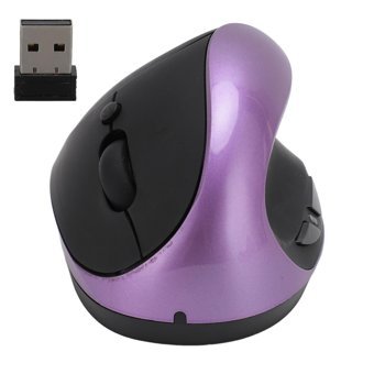 Ciciglow Ergonomik Dikey Makrolu Kablosuz Mor Optik Mouse