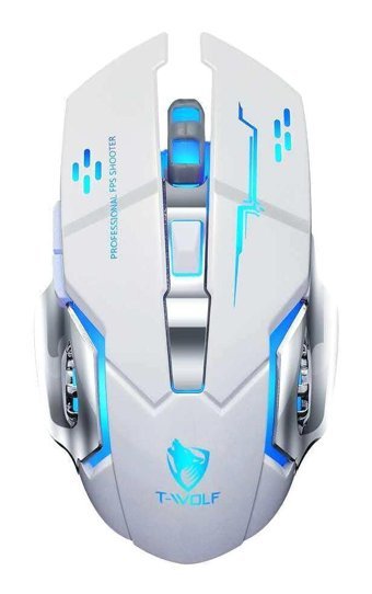 Cankypu Thunder Wolf Q13 RGB Sessiz Kablosuz Beyaz Optik Gaming Mouse