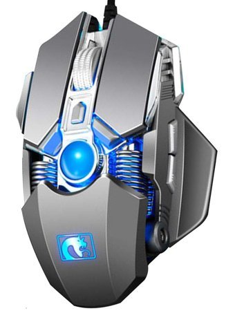 Knadgbft M338 RGB Sessiz Makrolu Kablolu Gri Optik Mouse