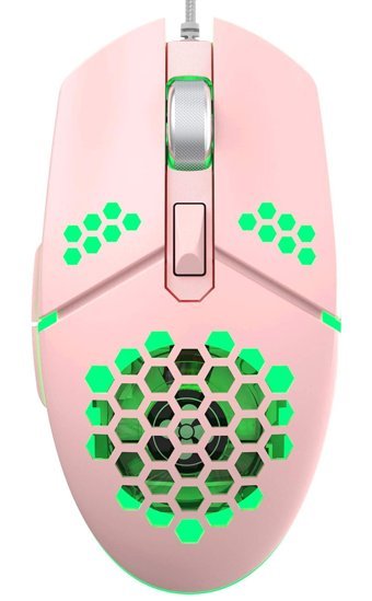 Knadgbft G25 RGB Ergonomik Makrolu Kablolu Pembe Optik Mouse