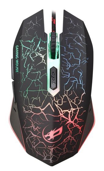 Generic RGB Ergonomik Makrolu Kablolu Desenli Siyah Optik Gaming Mouse