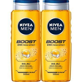 Nivea Men Boost Kafein Duş Jeli 2x500 ml