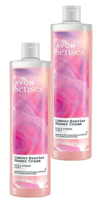Avon Senses L'amour Sunrise Amber-Gül Duş Jeli 2x500 ml