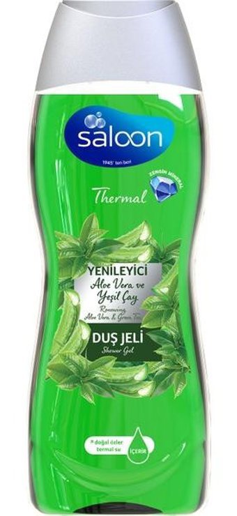 Saloon Thermal Yenileyici Aloe Vera-Yeşil Çay Duş Jeli 452 ml
