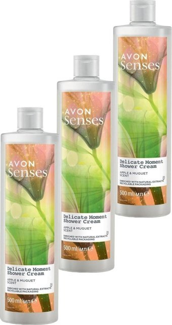 Avon Senses Delicate Moment Elma-Müge Duş Jeli 3x500 ml