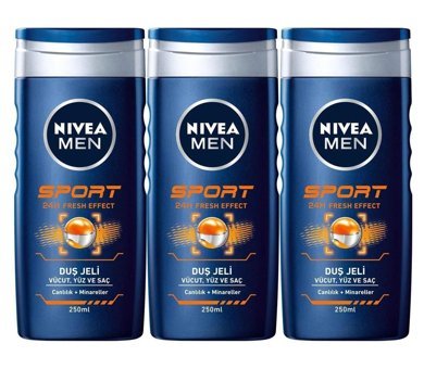Nivea Men Sport Duş Jeli 3x250 ml