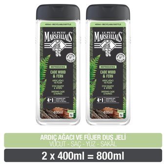 Le Petit Marseillais Refreshing Ardıç Ağacı-Füler Duş Jeli 2x400 ml