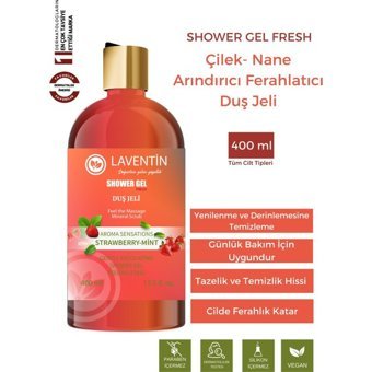 Laventin Aroma Sensations Çilek-Nane Nemlendirici Duş Jeli 400 ml