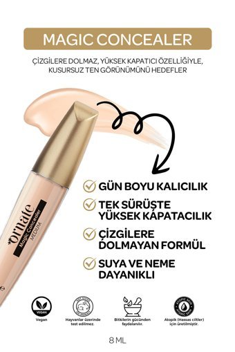 Ornate Magic Medium Nemlendiricili Göz Altı Likit Fırça Kapatıcı