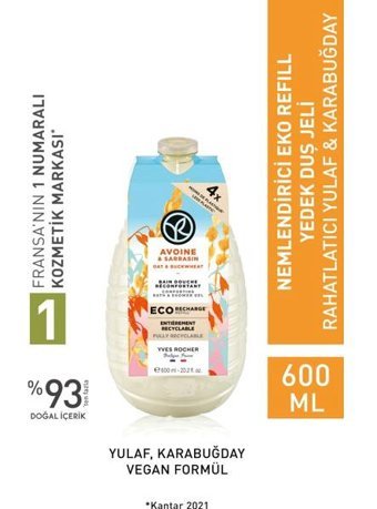 Yves Rocher Rahatlatıcı Yulaf Nemlendirici Duş Jeli 600 ml