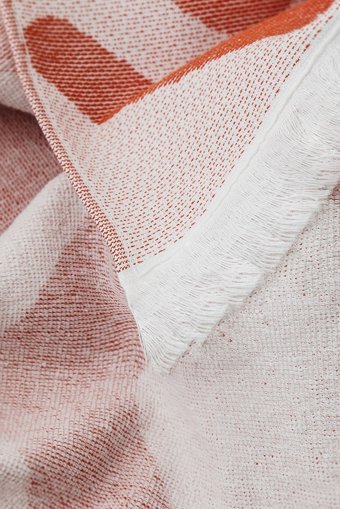 Cottonmanıa Rio Pamuklu Plaj Havlusu Beyaz Kırmızı