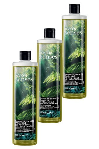 Avon Senses Escape To The Wild Duş Jeli 3x500 ml