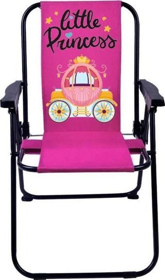 Exent Little Princess Katlanır Kolçaklı Pembe Çocuk Tekli Kamp Sandalyesi