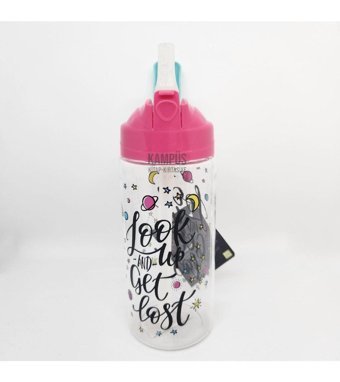 Gıpta Super Pipetli Pembe Tritan Spor Yetişkin Matara 500 ml