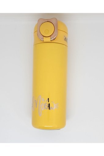 Shotay Xs-0101 Kedi Pipetli Sarı Çelik Spor Yetişkin Matara 400 ml