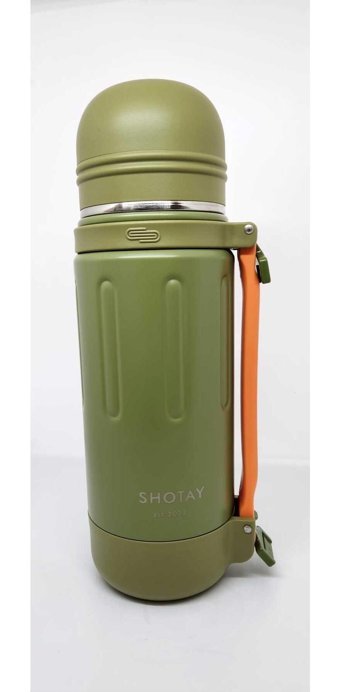 Shotay Take Trip Haki-Turuncu Çelik Spor Yetişkin Matara 1.2 lt