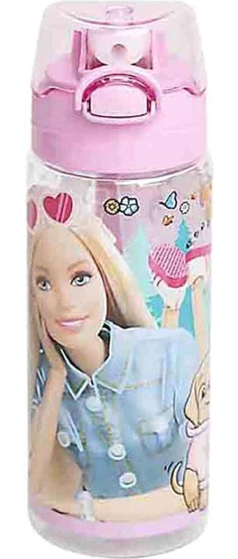 Ottonya 41445 Barbie Pipetli Pembe Plastik Okul Çocuk Suluk 500 ml