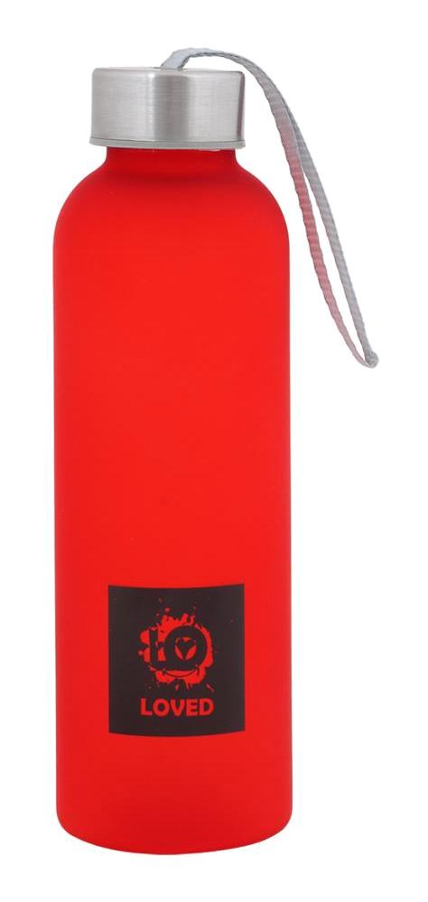 Biggdesign Moods Up Love Kırmızı Plastik Okul Çocuk Suluk 580 ml