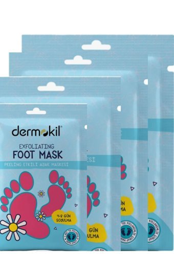 Dermokil Yenileyici Soyulan Çorap Tipi Ayak Maskesi 4 Adet
