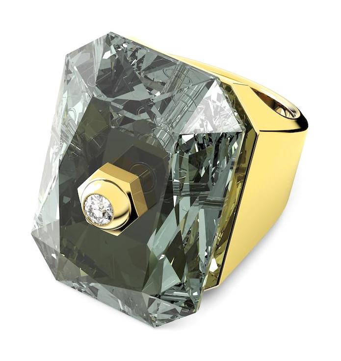 Swarovski Antrasit Tekli Rodyum Yüzük