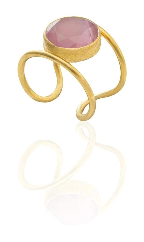 Kadir Jewelry Pembe Tekli Pirinç Yüzük