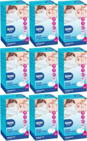 Wee Baby Klasik 9x40'lı Göğüs Pedi