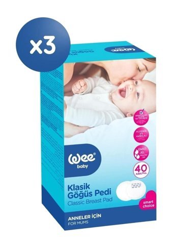 Wee Baby Klasik 3x40'lı Göğüs Pedi