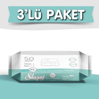 Sleepy Antibakteriyel 150 Yaprak 3'lü