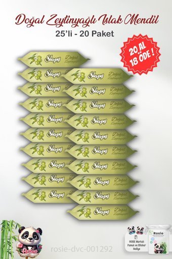 Sleepy Zeytinyağlı 500 Yaprak 20'li