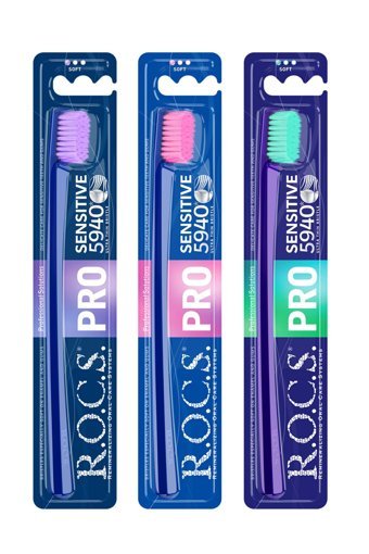 Rocs Pro 5940 Sensıtıve Yumuşak Manuel Yetişkin Diş Fırçası Çok Renkli