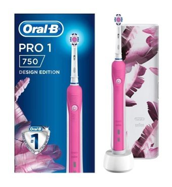 Oral-b Pro 750 Işıklı Kapaklı Orta Şarjlı Yetişkin Diş Fırçası Pembe