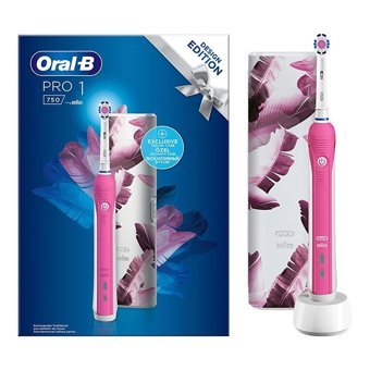 Oral-b Pro 750 Işıklı Kapaklı Orta Şarjlı Yetişkin Diş Fırçası Pembe