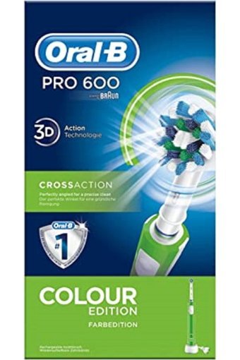 Oral-b Pro 600 Crossaction Işıklı Orta Sert Şarjlı Yetişkin Diş Fırçası Yeşil